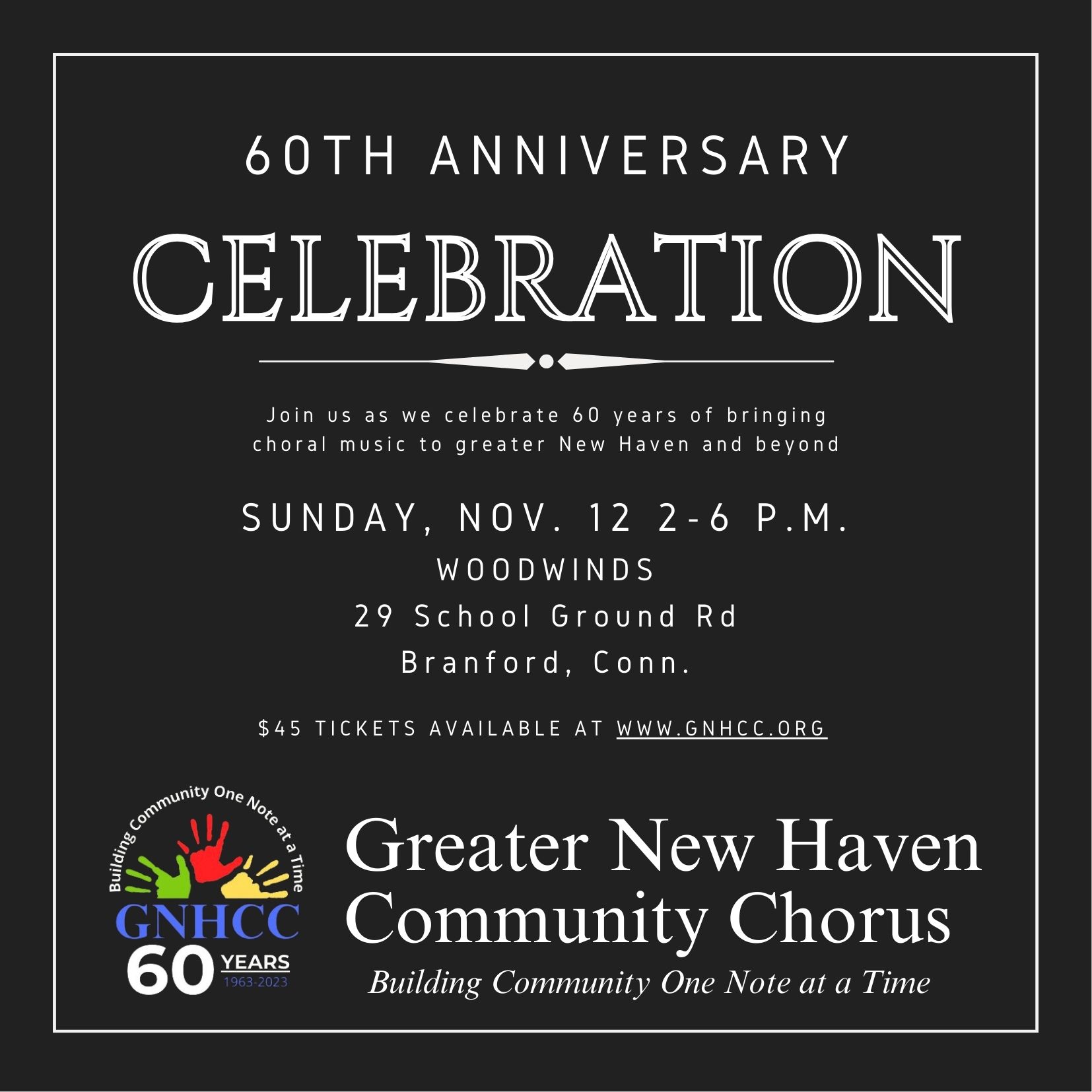 60th Anniversary Celebration ⋆ Greater New Haven Community Chorus